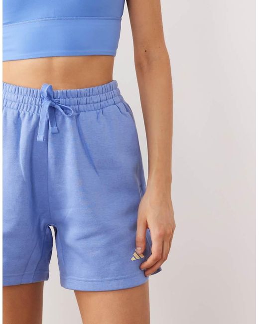 Adidas Originals Blue Adidas Sportswear Three Stripes Studios Jersey Shorts