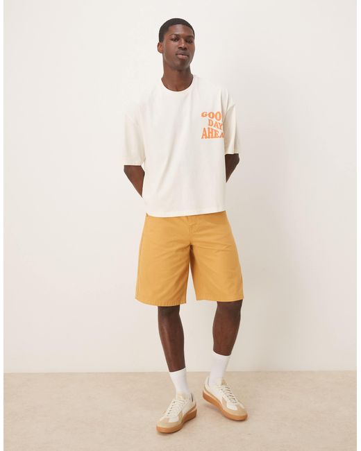 ASOS – kastiges oversize-t-shirt in White für Herren