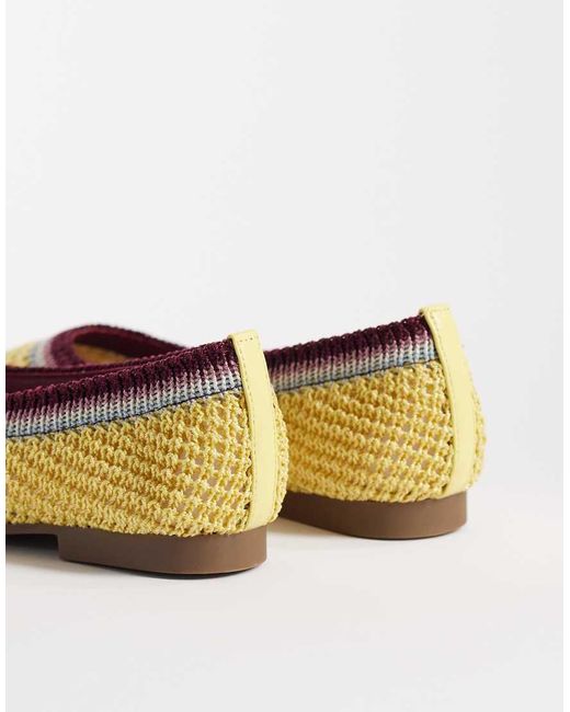 Ballerine Stringate Gialle di SEQWL in Yellow