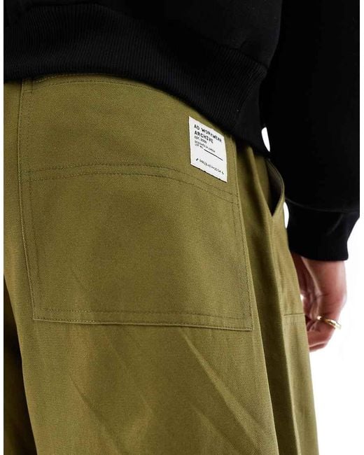 ASOS Oversized Baggy Broek Met Kniestukken in het Green voor heren