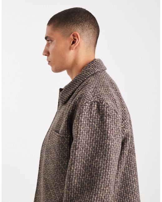 ASOS Brown Harrington Jacket for men