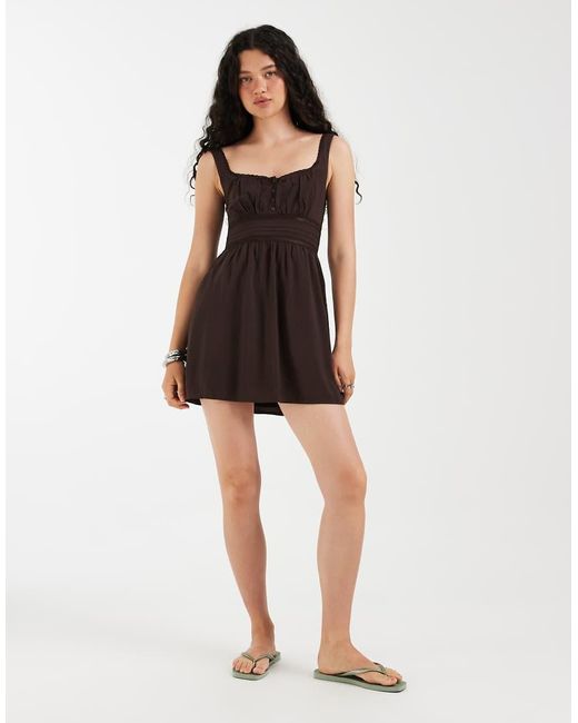 Hollister Black Scoop Neck A Line Mini Dress