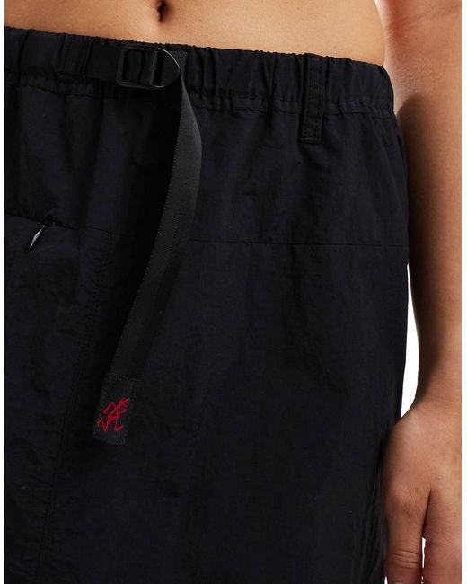 Gramicci Black Nylon Packable Midi Skirt