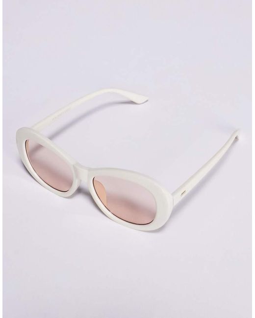 Kaiia Gray Exclusive Chunky Oval Frame Sunglasses
