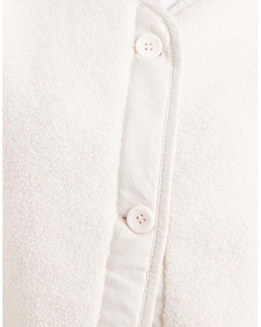 New Look Blue Borg Button Through Jacket