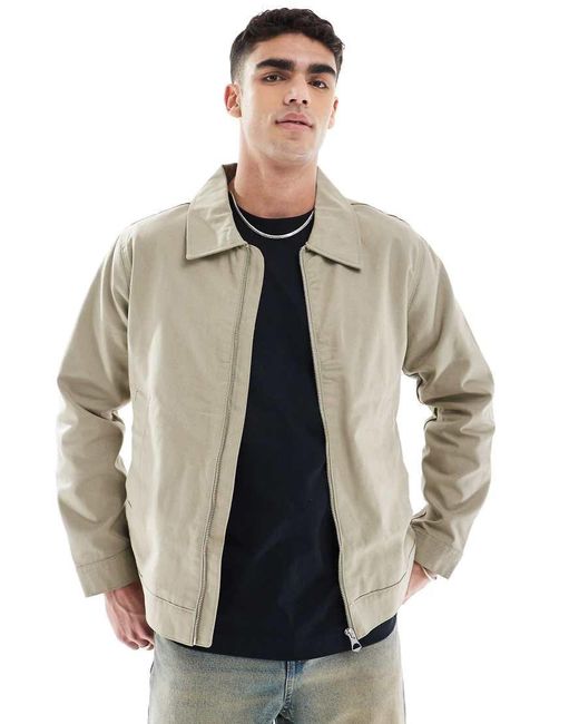 Jack & Jones Natural Oversized Harrington Jacket for men