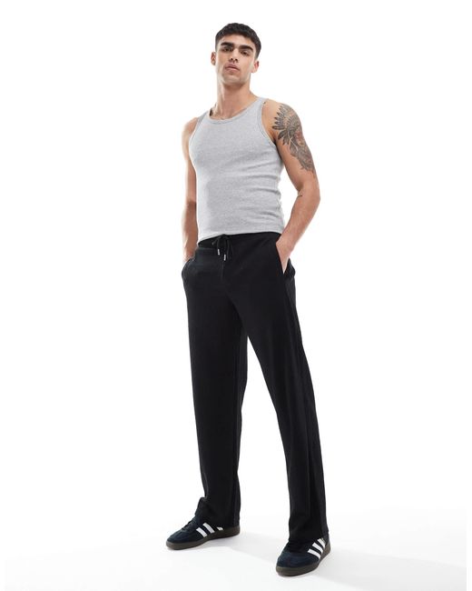 Bershka – jogginghose aus seersucker in Blue für Herren