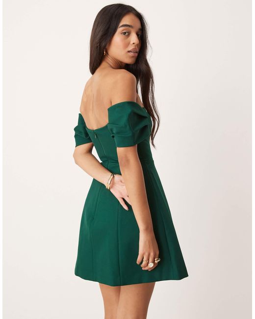 green emerald velvet dress LILLUSORY Womens Summer Emerald Dark Green Cutout Mini Dresses Short Sleeve  Square Neck Crossover Waist Dress at Amazon Women's Clothing store main image 1