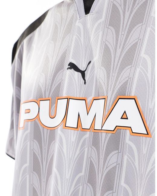PUMA – fußballtrikot mit retro-muster in White für Herren