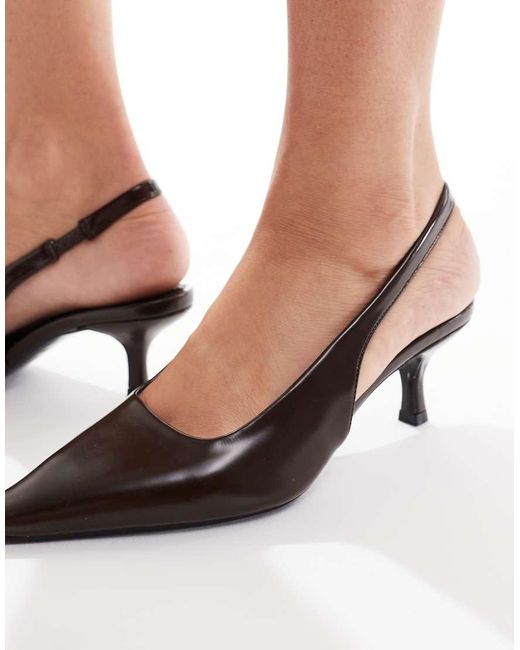 SEQWL Wide Fit Multicolor Maybach Slingback Kitten Heels