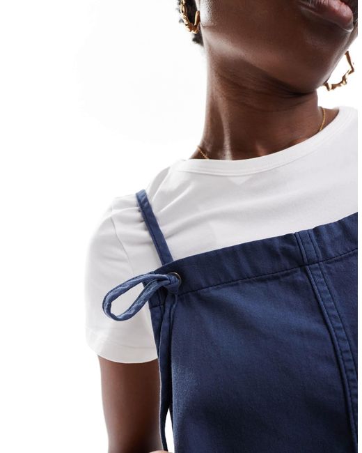 Monki Blue Lightweight Denim Playsuit