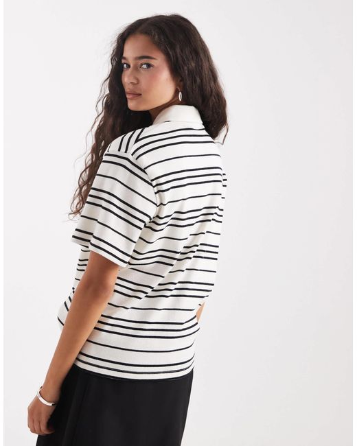 4th & Reckless White – rugby-t-shirt aus baumwolle