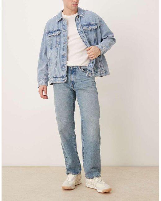 Abercrombie & Fitch Blue Straight Leg Jeans for men
