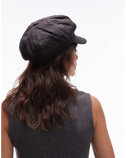 ASOS Black Baker Boy Hat