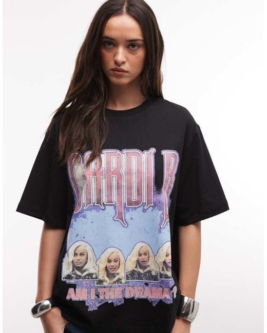 ASOS Blue X Cardi B Official Merch License T-shirt