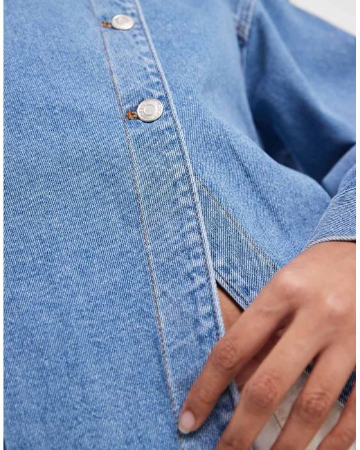 ASOS Blue Wrap Front Denim Jacket