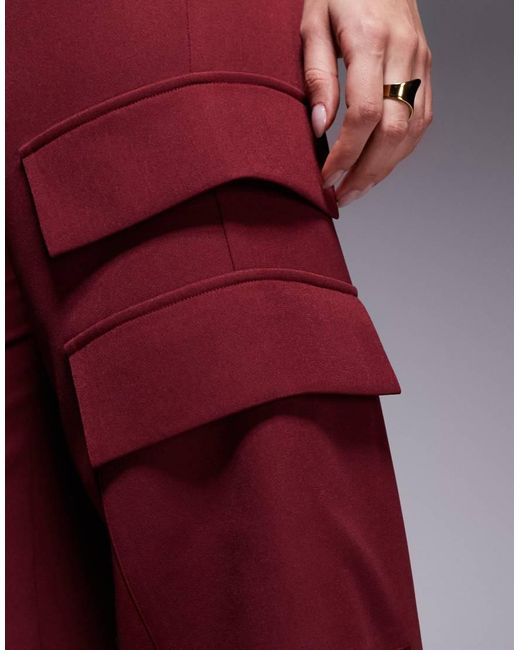Kaiia Exclusive Tailored Pocket Detail Wide Leg Pants