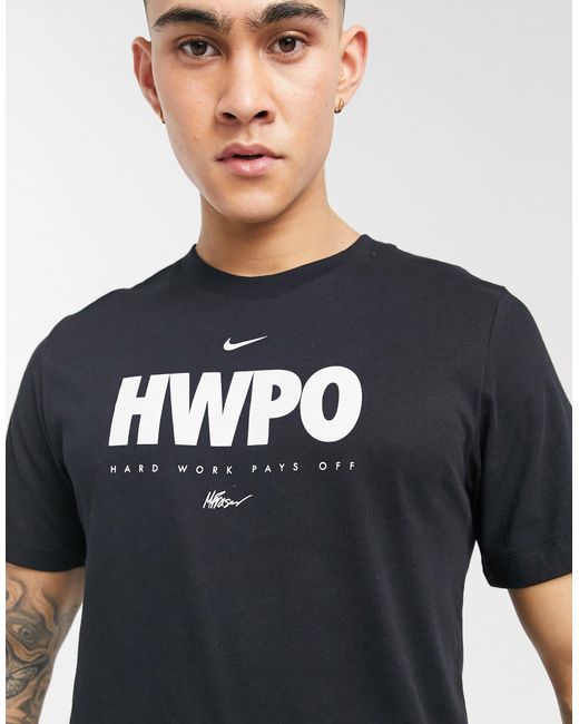 Camiseta negra con gráfico hwpo Nike de hombre de color Negro | Lyst