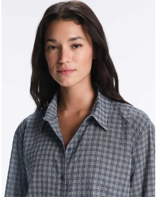 Oysho Blue Long Sleeve Shirt