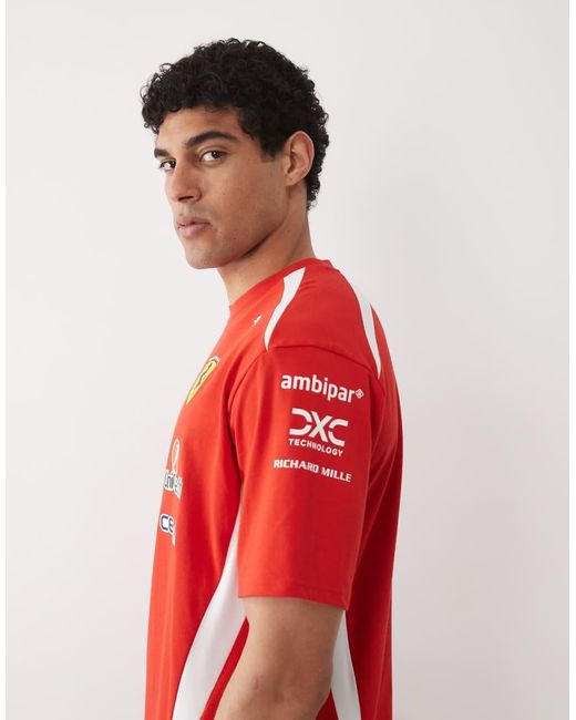 PUMA Red Scuderia Ferrari Hp Replica Drivers Tee for men