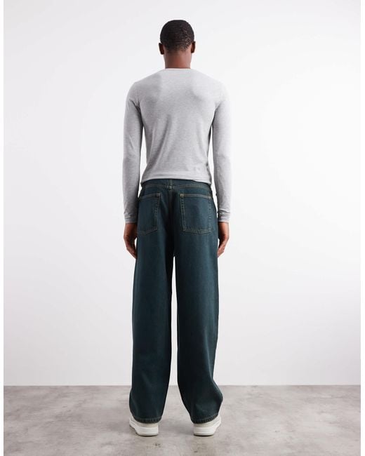 Collusion White Antifit Mid Rise Jeans for men