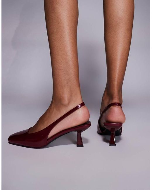 SIMMI Purple Simmi London Dorothy Wide Fit Slingback Heeled Shoes
