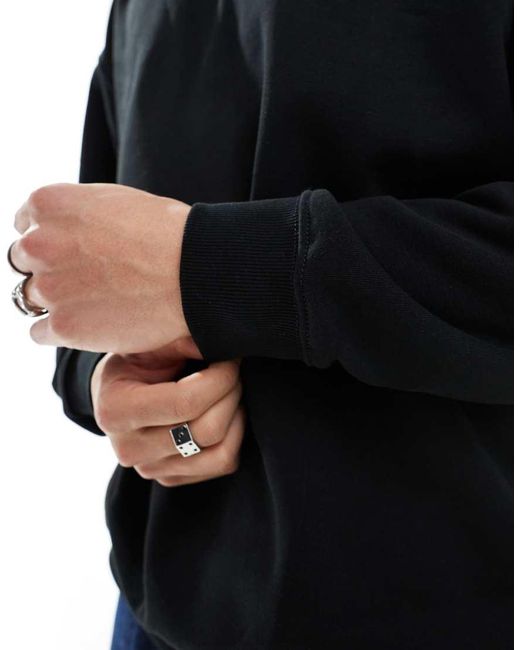 Sudadera Negra Extragrande De Weekday de hombre de color Black
