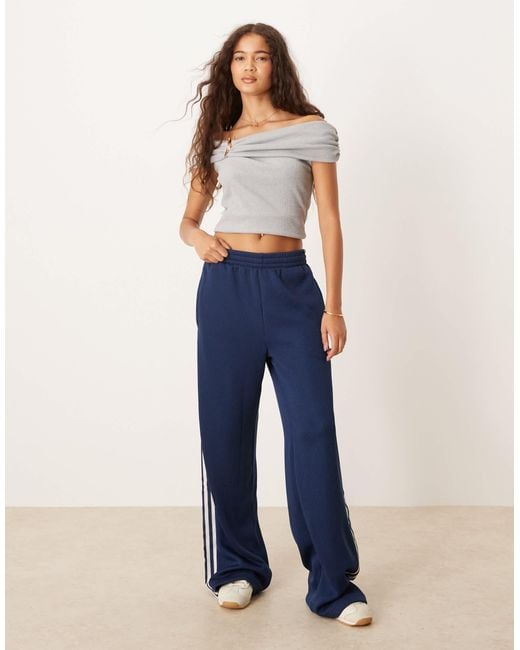 ASOS Gray Modal Off Shoulder Top With Hardware & Fold Over Detail