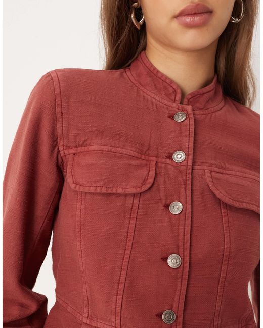 Free People Red Jocelyn Jacket