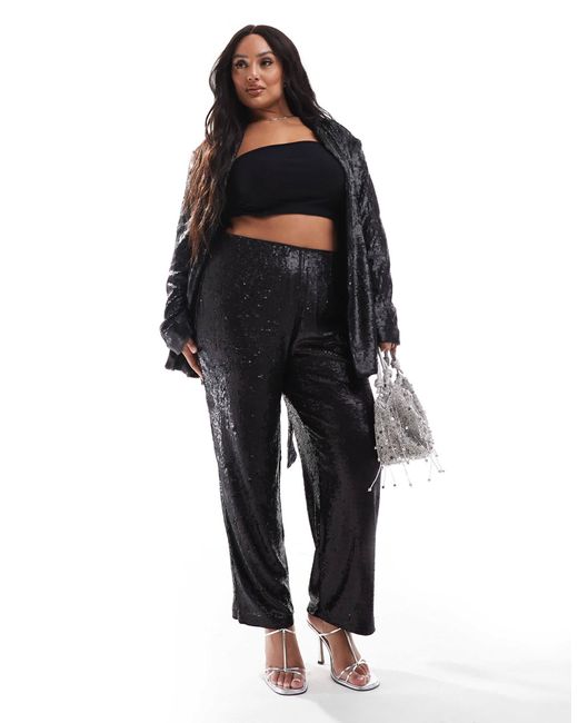 ASOS Black Asos design curve – pailletten-blazer