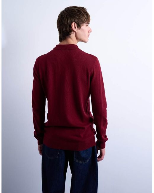 Polo Basic di Topman in Red da Uomo