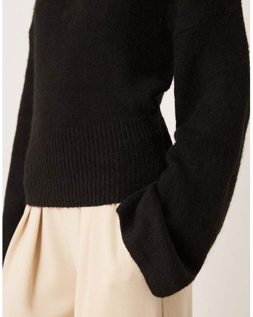 Gina Tricot Black Wide Sleeve Knitted Sweater
