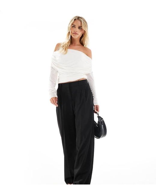 Vero Moda White Dad Fit Tailored Trouser