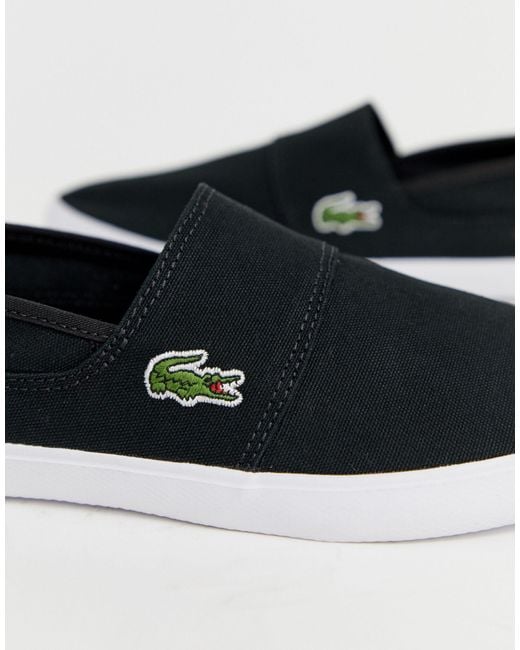 Marice - Scarpe di tela nere senza lacci da Uomo di Lacoste in Nero | Lyst