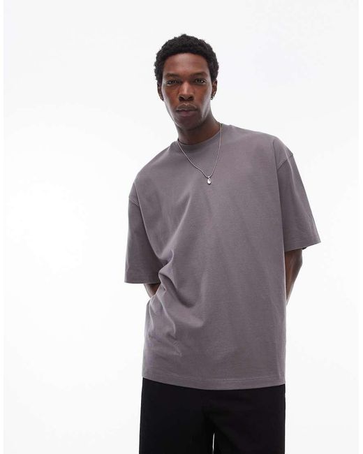 Topman Purple Extreme Oversized Fit T-shirt for men
