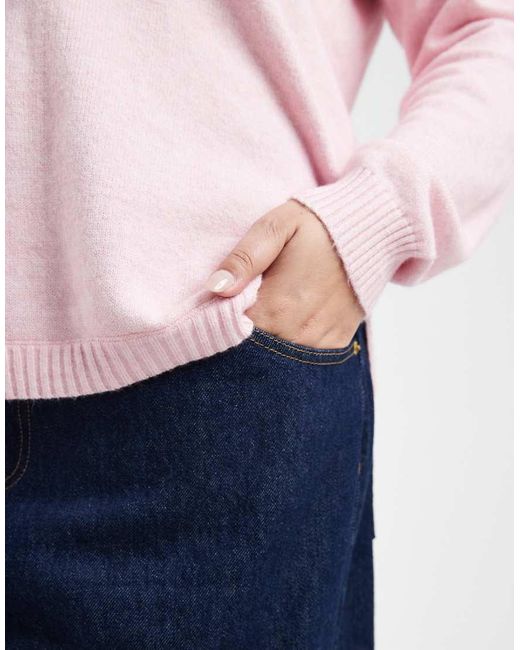 ONLY Pink V-neck Jumper