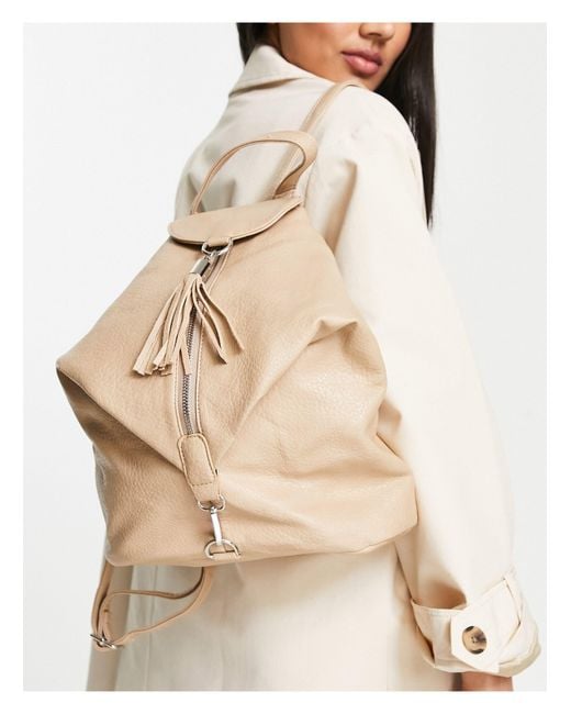 French Connection Natural Slouchy Backpack