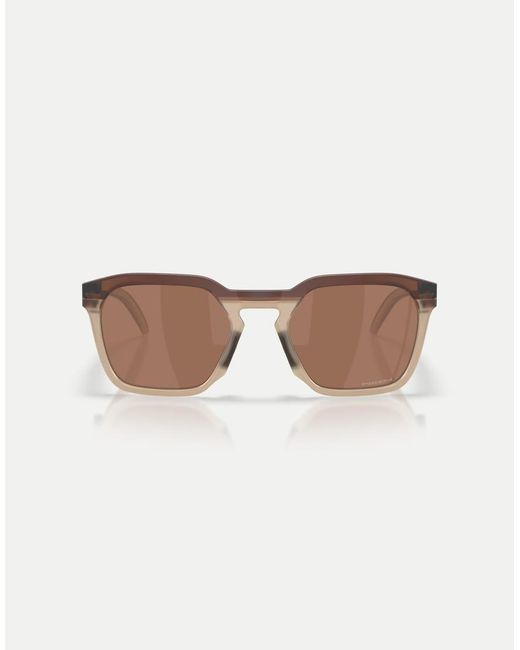Oakley Brown Hstn Sq Square Sunglasses With Mirrored Lens