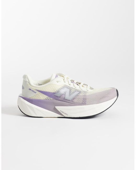 New Balance White Fuelcell Rebel V5 Womens Running Trainers