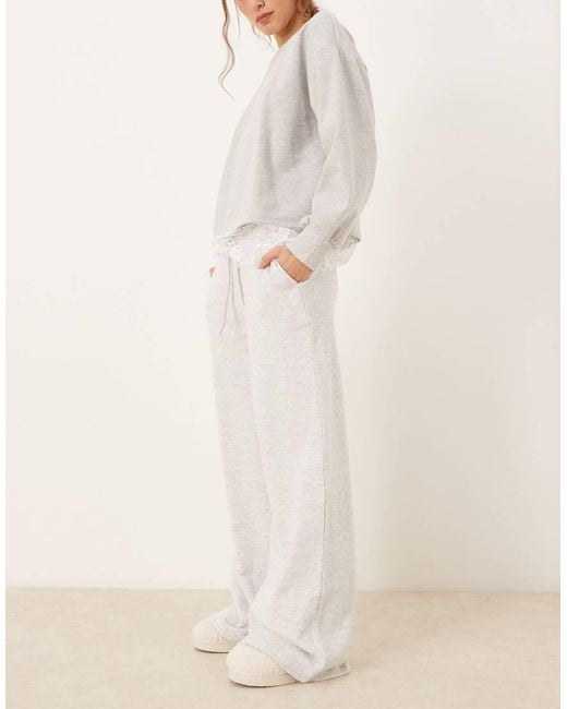 Gina Tricot Natural Low Waist Drawstring Sweatpants