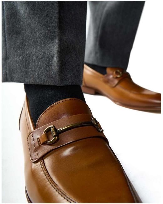 Base London Brown Russo Buckle Loafer for men