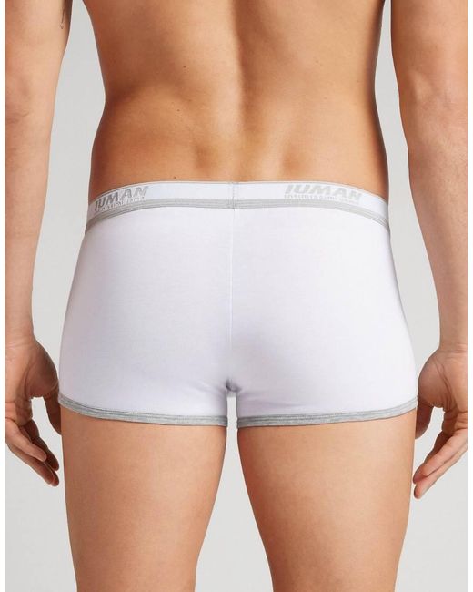 Intimissimi White Superior Cotton Boxers With Logo for men