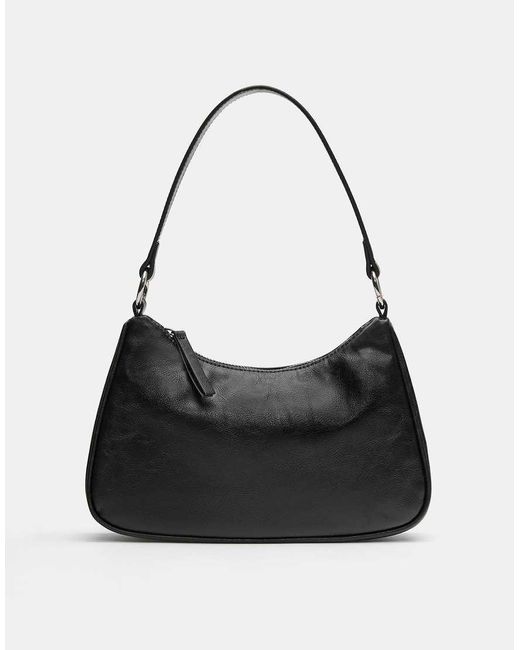 Borsa Da Spalla Nera Con Anelli di Pull&Bear in Black