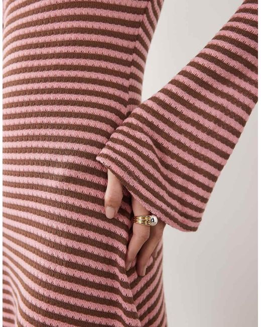 ASOS Pink Long Angel Sleeve Mini Dress