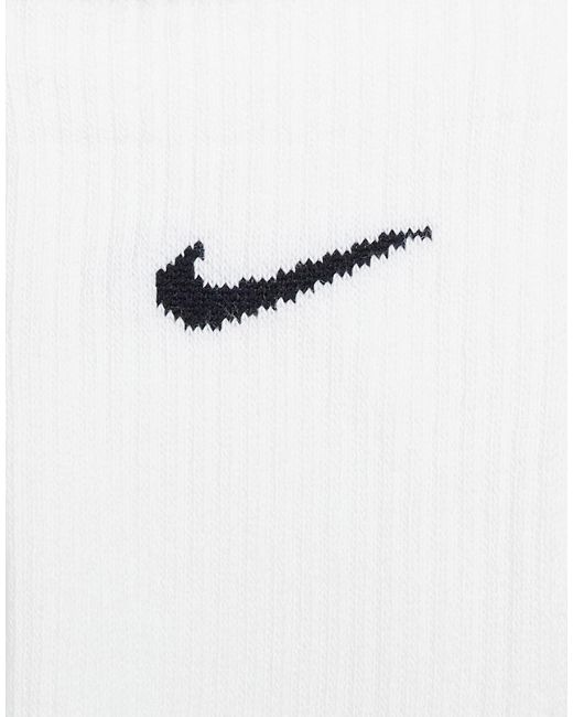 Nike White Everyday Cushioned Plus 6 Pack Crew Socks