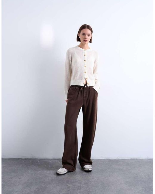 TOPSHOP White Pull On jogger Jean