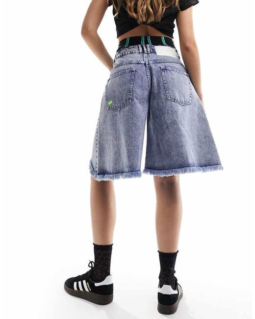 ☆人気☆【ADIDAS】☆adidas x KSENIASCHNAIDER DENIM BOXER☆ WMNS) adidas Originals X Kseniaschnaider Boxer Short Jeans