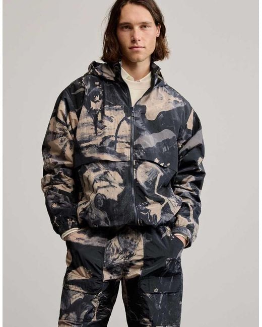 Desigual Gray Printed Long Trousers for men