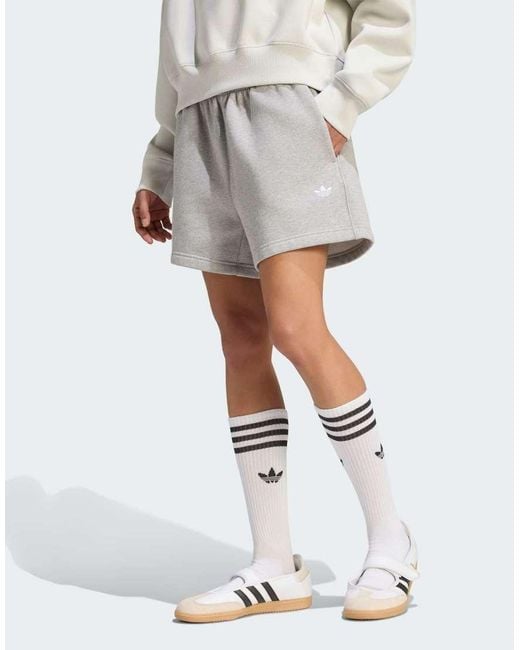Adidas Originals White Essentials Fleece Shorts