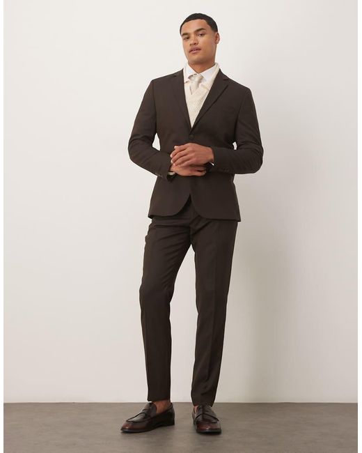 SELECTED Slim-Fit Blazer Van Wolmix in het Gray voor heren